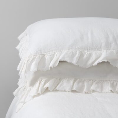 off white linen pillow cases