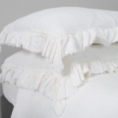 off white linen pillow cases, washed