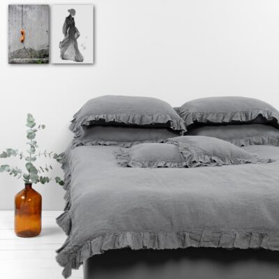 PROVANCE Bed linen dark grey 12 provance dark grey bedlinen