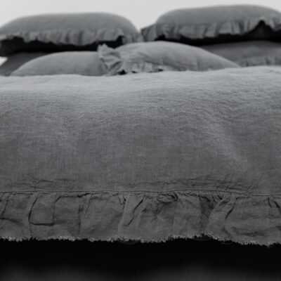 PROVANCE Bed linen dark grey 13 provance dark grey duvet cover