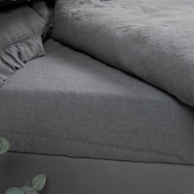 PROVANCE Bed linen dark grey 22 provance dark grey sheets