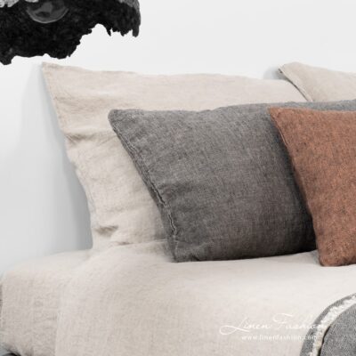 LEILA Cushion cover grey 6 Linen cushion cover in grey, leila.