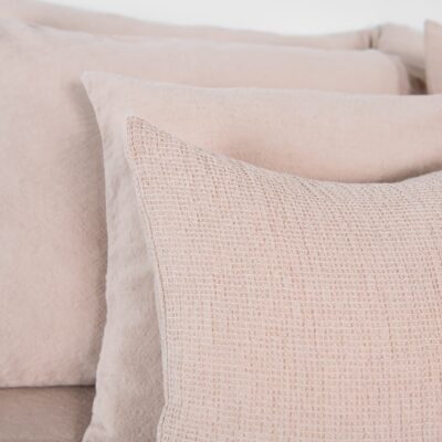 white cocoa linen cushion cover, waffle.
