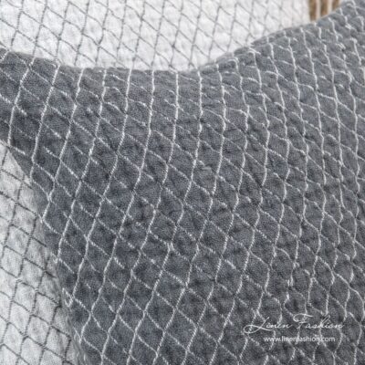 SIENNA Cushion cover grey 4 Grey linen cushion cover, Sienna.