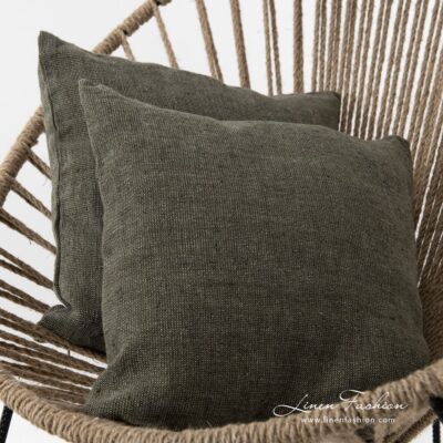 MOSSA Cushion cover green 4 Green cushion covers Mossa in 100% linen.