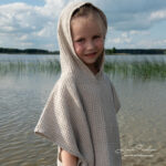 BINGO Poncho towel light grey