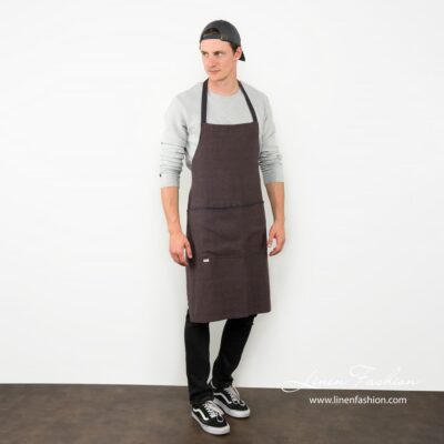 BALI Apron dark brown 6 Dark brown apron, bali.