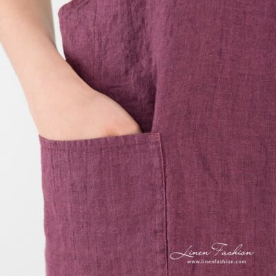 MEIDA Apron cherry 8 Chery color linen apron with pockets