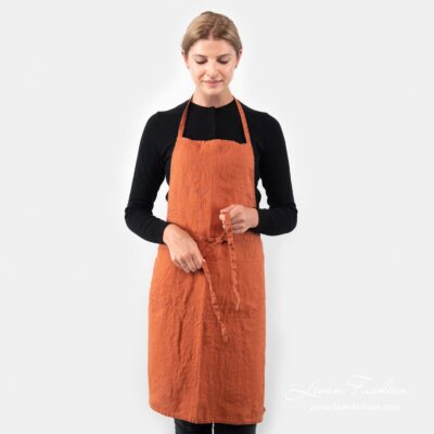 GAMMA Apron orange 4 linen orange apron, gamma.