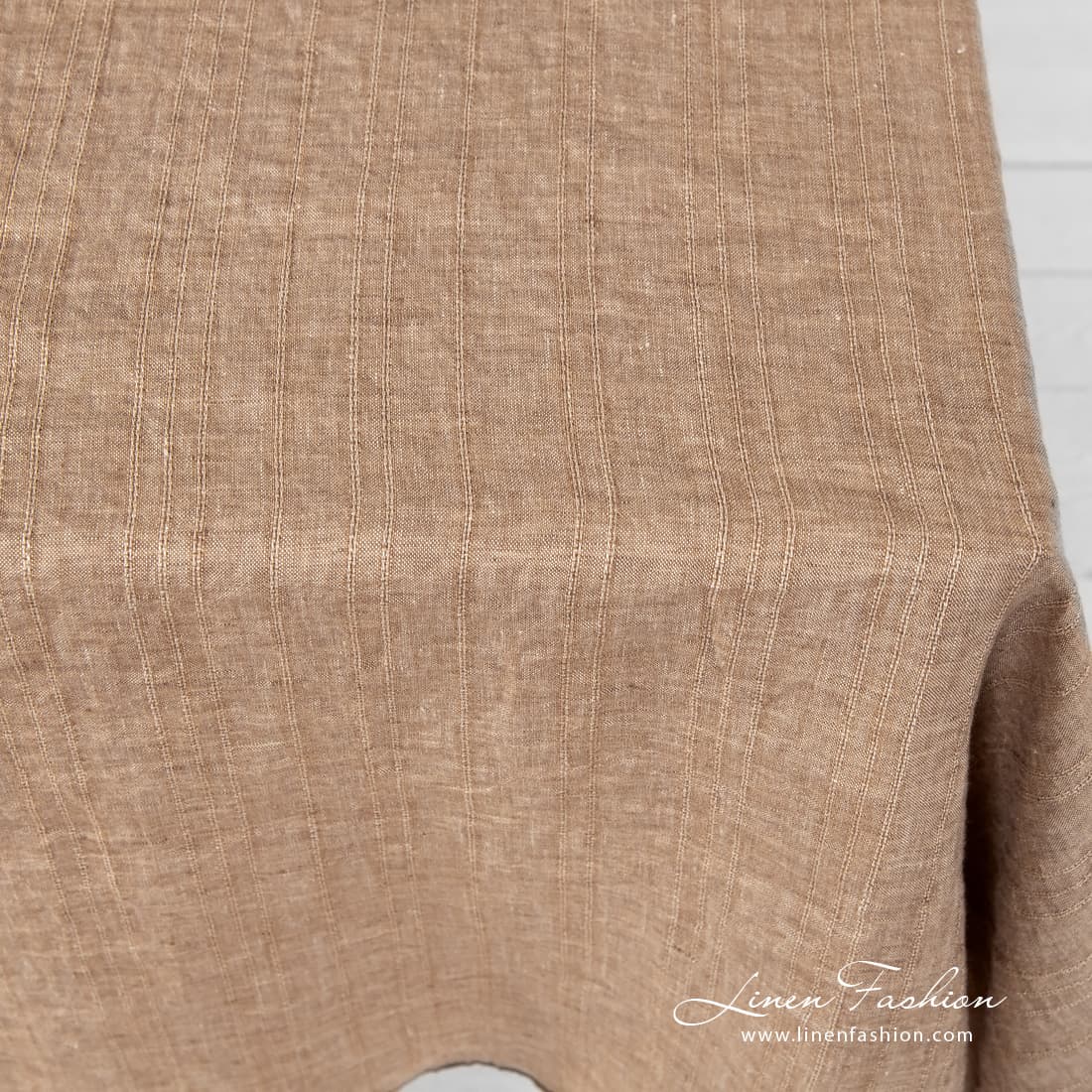 MACADAMIA Tablecloth brown 6 100% linen brown tablecloth.