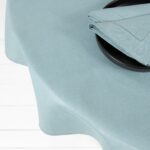 LUNA Tablecloth round/oval aqua