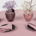 LUNA Tablecloth round/oval lilac