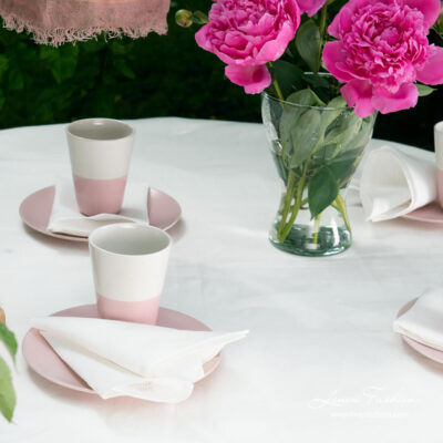 LUNA Tablecloth round/oval white 7 Plain weave round tablecloth, linen cotton