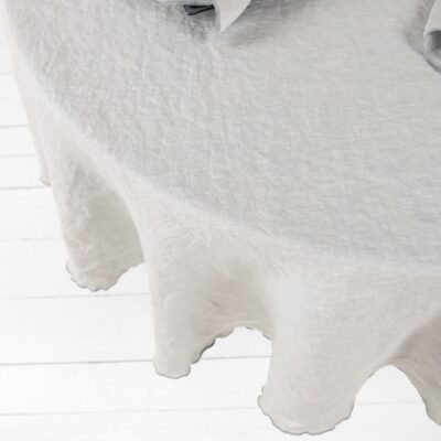 ARVO Tablecloth round grey 9 linen grey round tablecloth washed