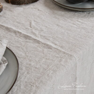 SOLO Tablecloth beige 7 Solo grey colored tablecloth.