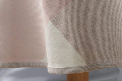 KARO Tablecloth round/oval light grey 6 KARO Tablecloth round/oval light grey