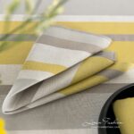 MIMOSA Table napkin grey yellow