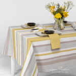 MIMOSA Tablecloth grey yellow