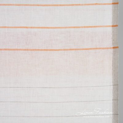 Linen cotton fabric with horizontal stripes, for kitchen towels