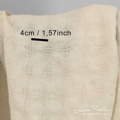 Linen fabric in vanilla colour.