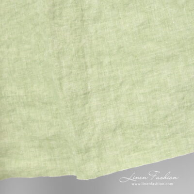 light green linen fabric melange.