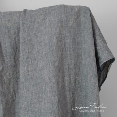 linen sand blue fabric.