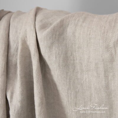 herringbone beige linen.