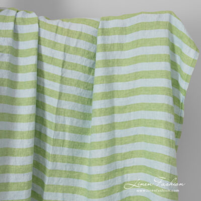 blue green striped linen, washed.
