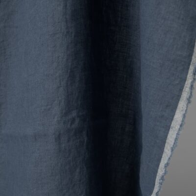 jeans blue linen washed fabric medium weight