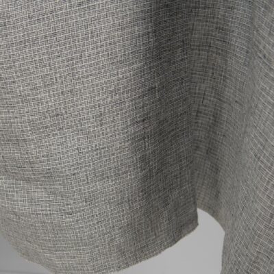 Linen fabric washed dark grey colour 6 Linen fabric washed dark grey colour for sewing clothes and home textiles