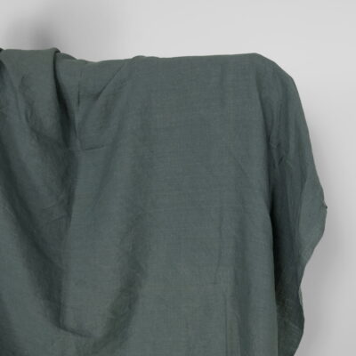 Washed linen fabric in balsam green colour