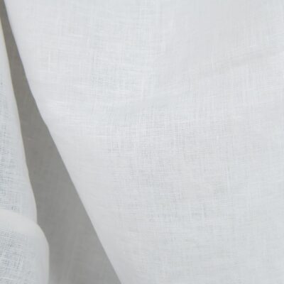 Off-white linen fabric close up detail