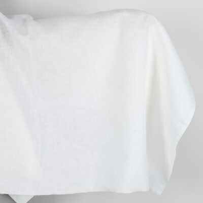 Linen fabric in plain off-white colour