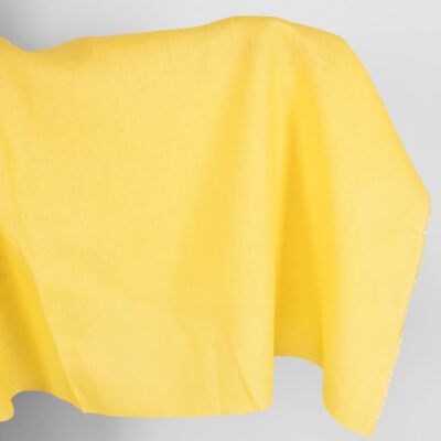 Linen fabric in plain vibrant yellow colour