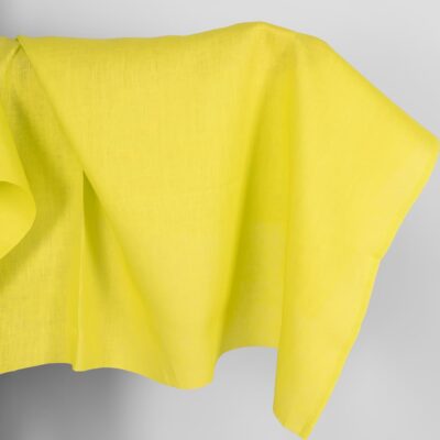 Linen fabric in sulphur spring colour