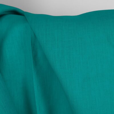 Linen fabric in tile blue colour texture
