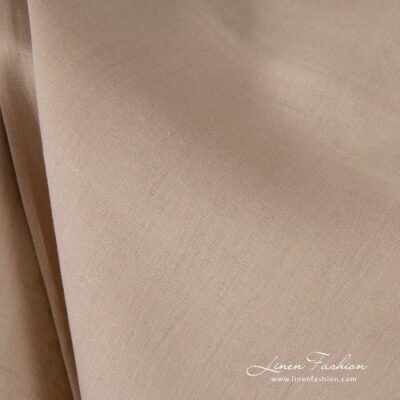 Light sand coloured linen fabric.
