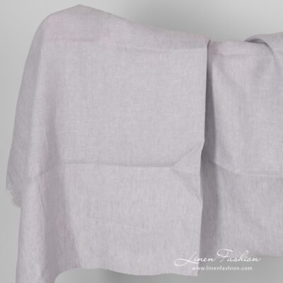 Ash lilac colour linen fabric.