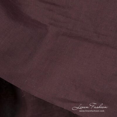 Linen fabric in brown-violet melange product photo