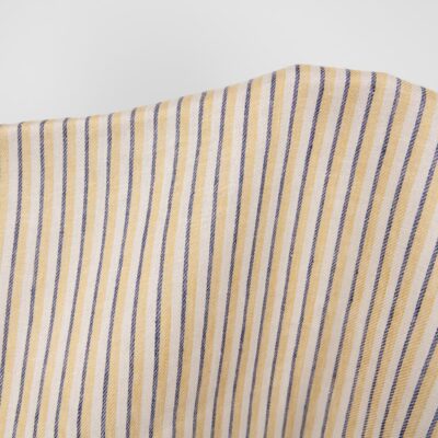 yellow blue striped fabric, width 130cm.