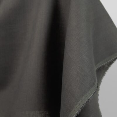 dark grey linen fabric, solid