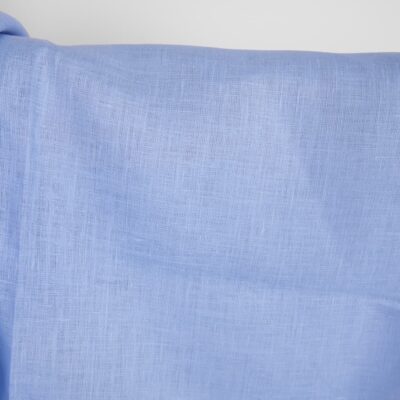 Light blue linen fabric close up detail