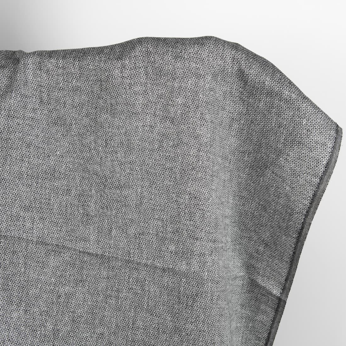 Linen fabric in diamond pattern black and white