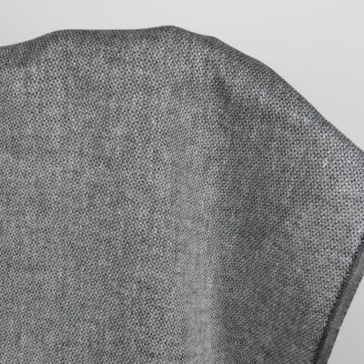 Linen fabric in diamond pattern black and white product photo