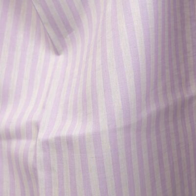 linen striped fabric lilac cream