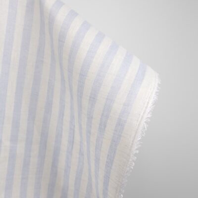 linen fabric blue stripes, cream stripes