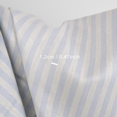 linen fabric blue stripes, 1.2cm