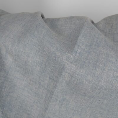 Linen fabric grey-blue melange texture