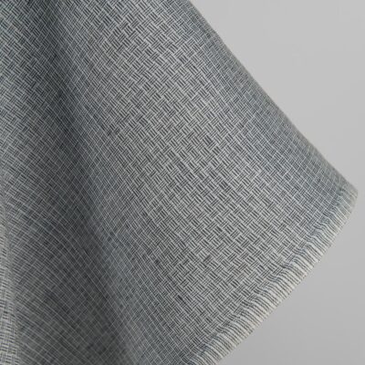 Linen fabric dark grey small pattern edge