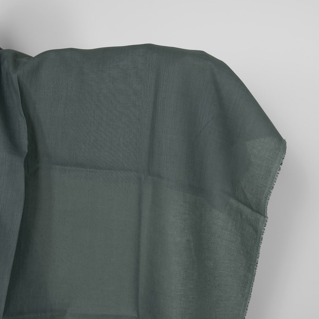 Linen fabric dark greyish-green